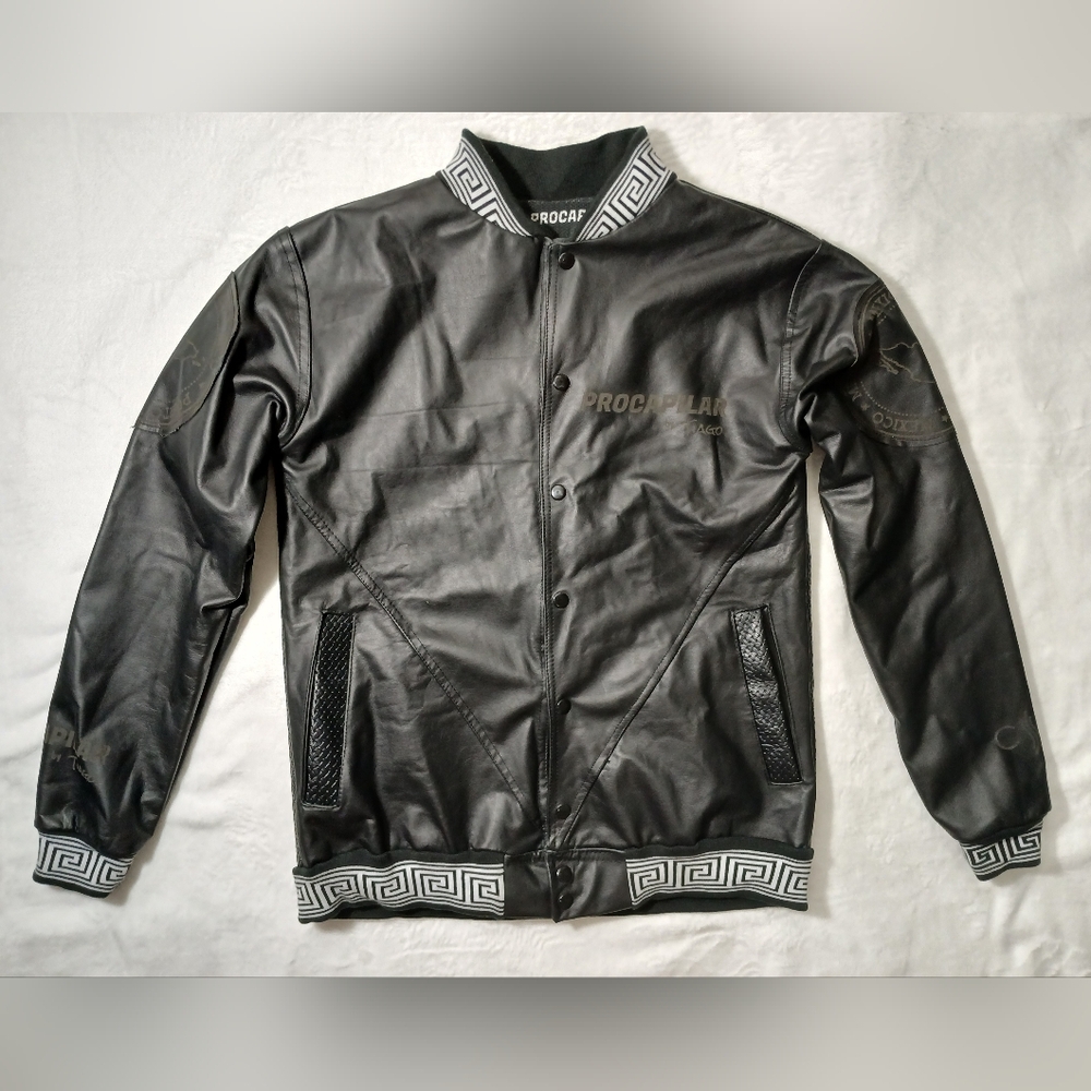 Black Leather Bomber Jacket